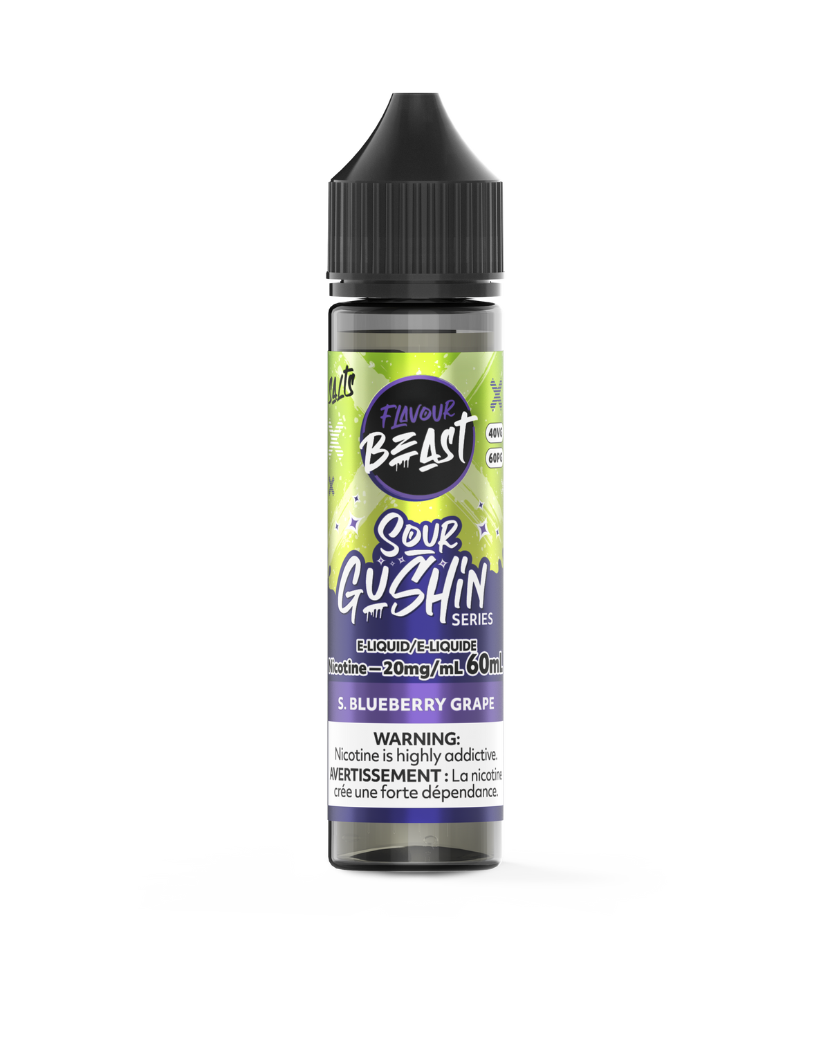 Flavour Beast E-Liquid - SOUR GUSHIN S. Blueberry Grape (ON)