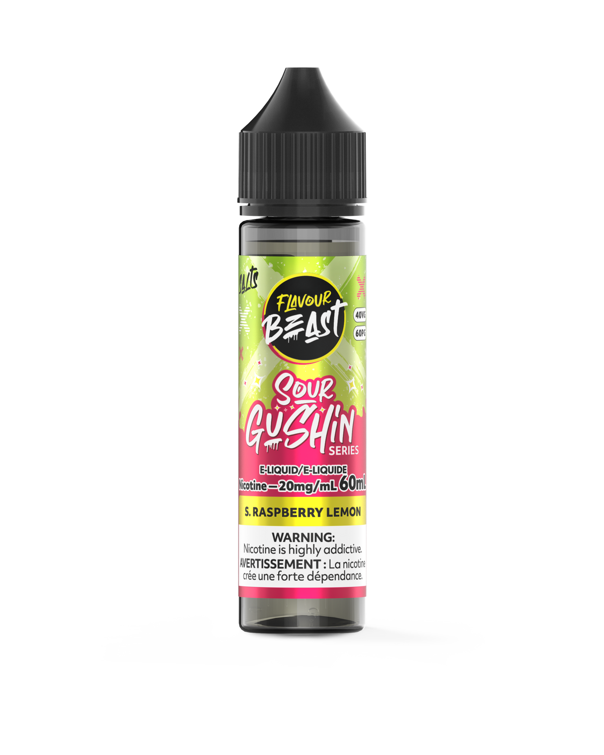 Flavour Beast E-Liquid - SOUR GUSHIN S. Raspberry Lemon (ON)