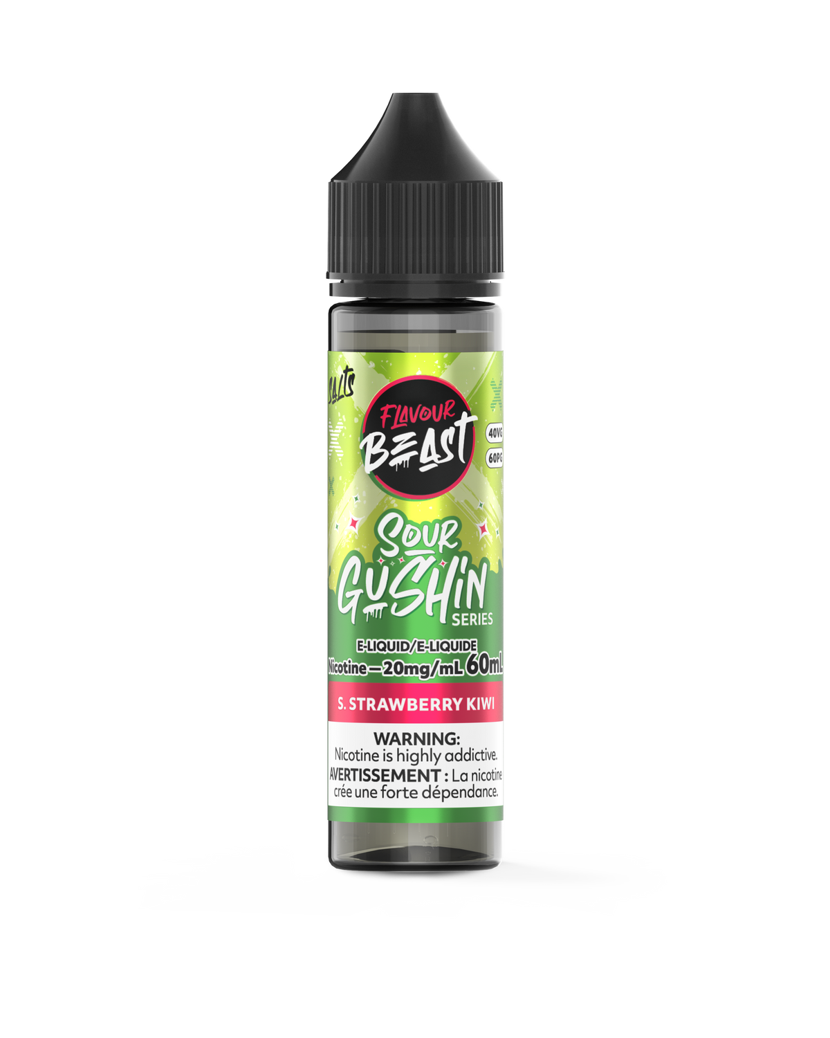 Flavour Beast E-Liquid - SOUR GUSHIN S. Strawberry Kiwi (ON)