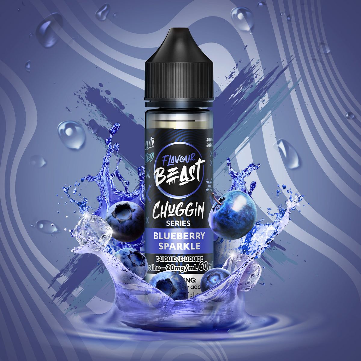 Chuggin E-Liquid - Chuggin Blueberry Sparkle (Iced) (ON) - 20mg/mL (60mL)
