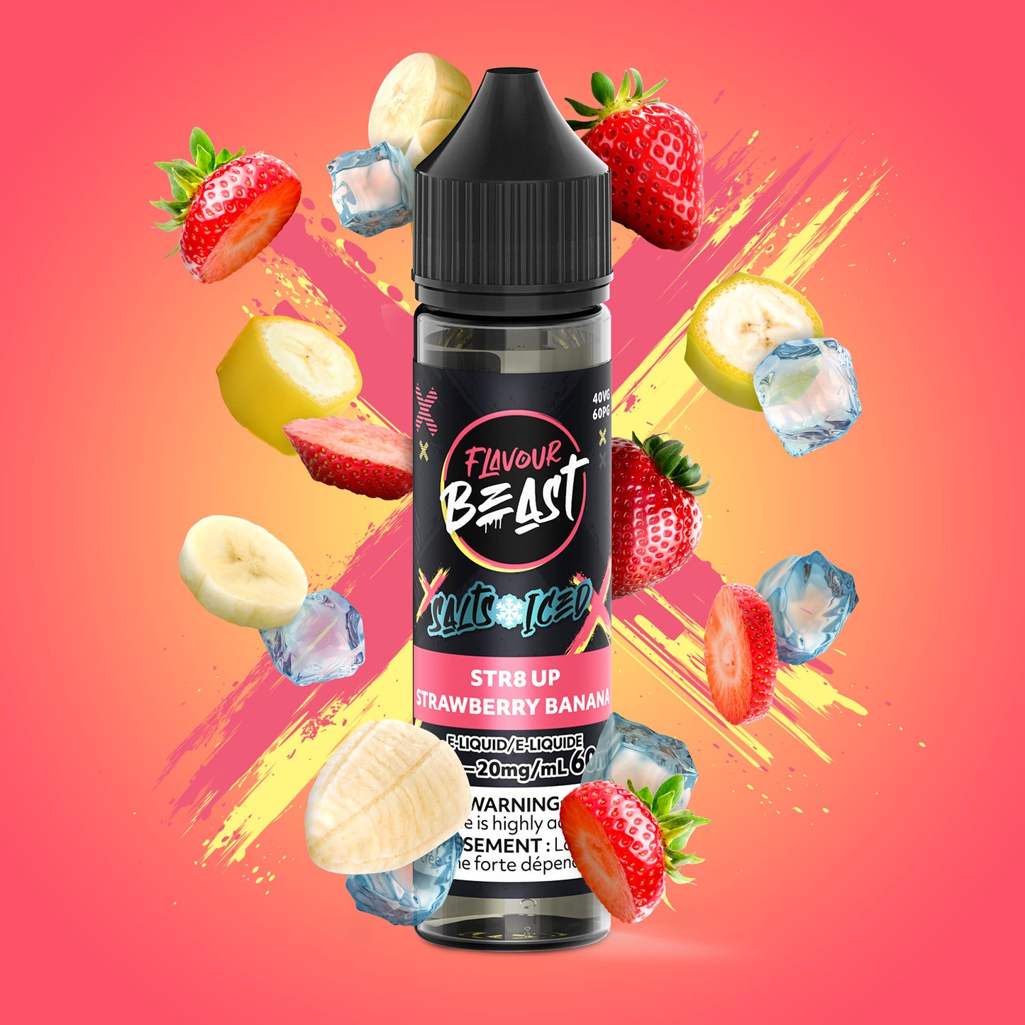 E-Liquid - STR8 UP Strawberry Banana Iced