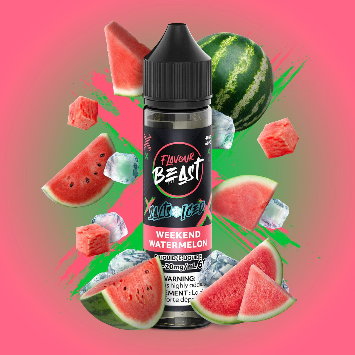 STR8 UP Strawberry Banana Iced - Flavour Beast E-Liquid - 20mg/mL (60mL)