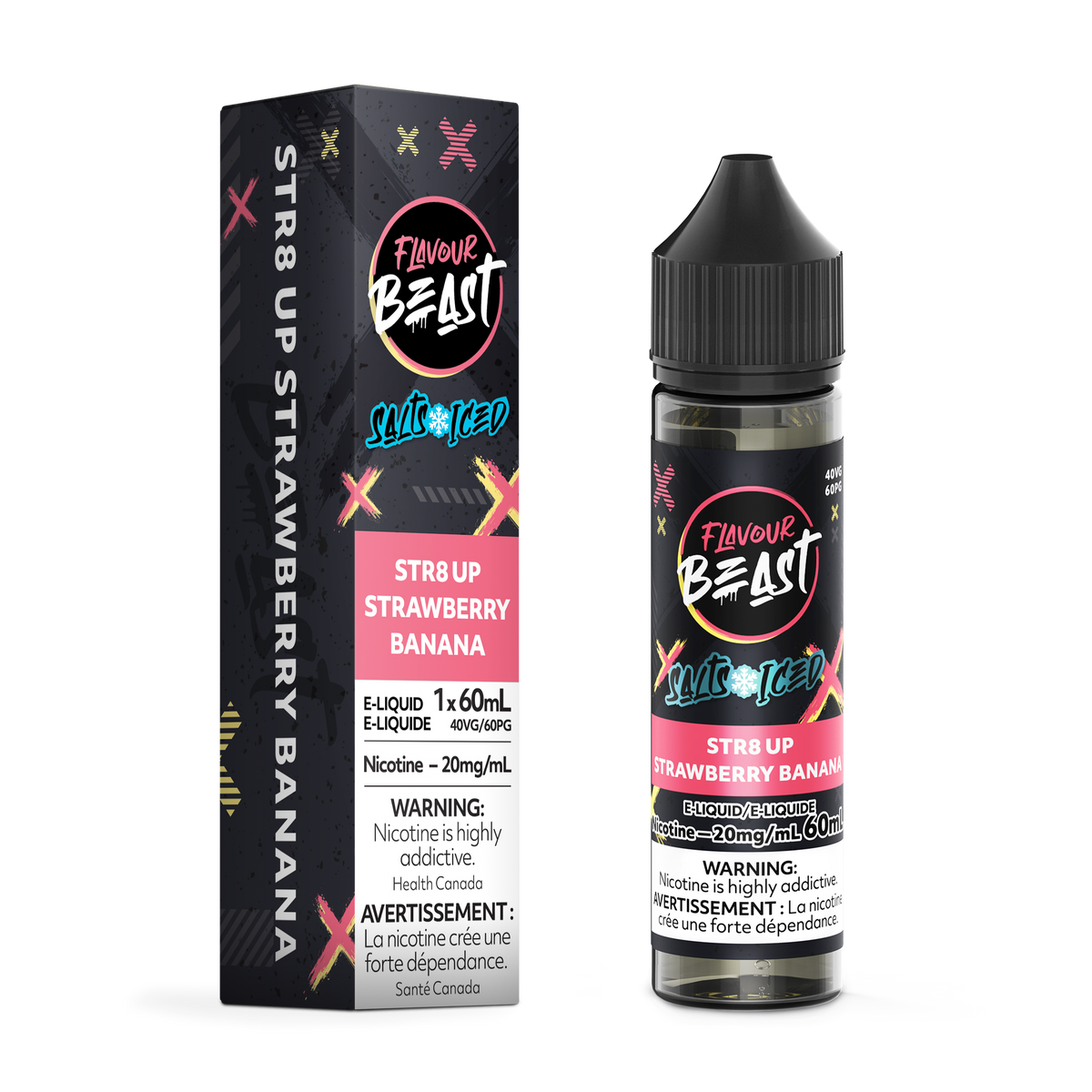 E-Liquid - STR8 UP Strawberry Banana Iced