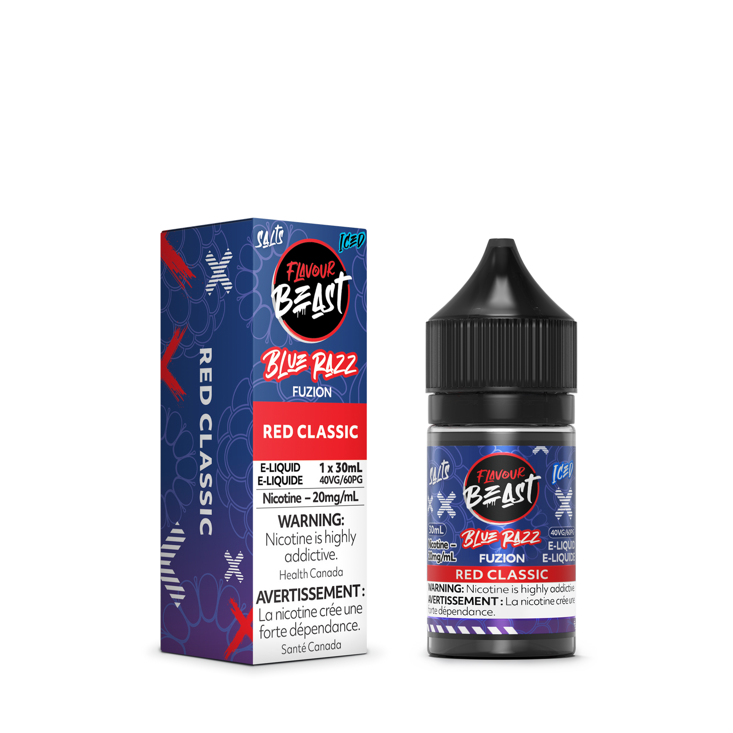 E-Liquid - Blue Razz Fuzion Red Classic Iced