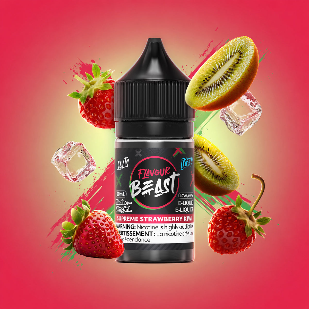 Flavour Beast E-Liquid - Supreme Strawberry Kiwi (Iced)
