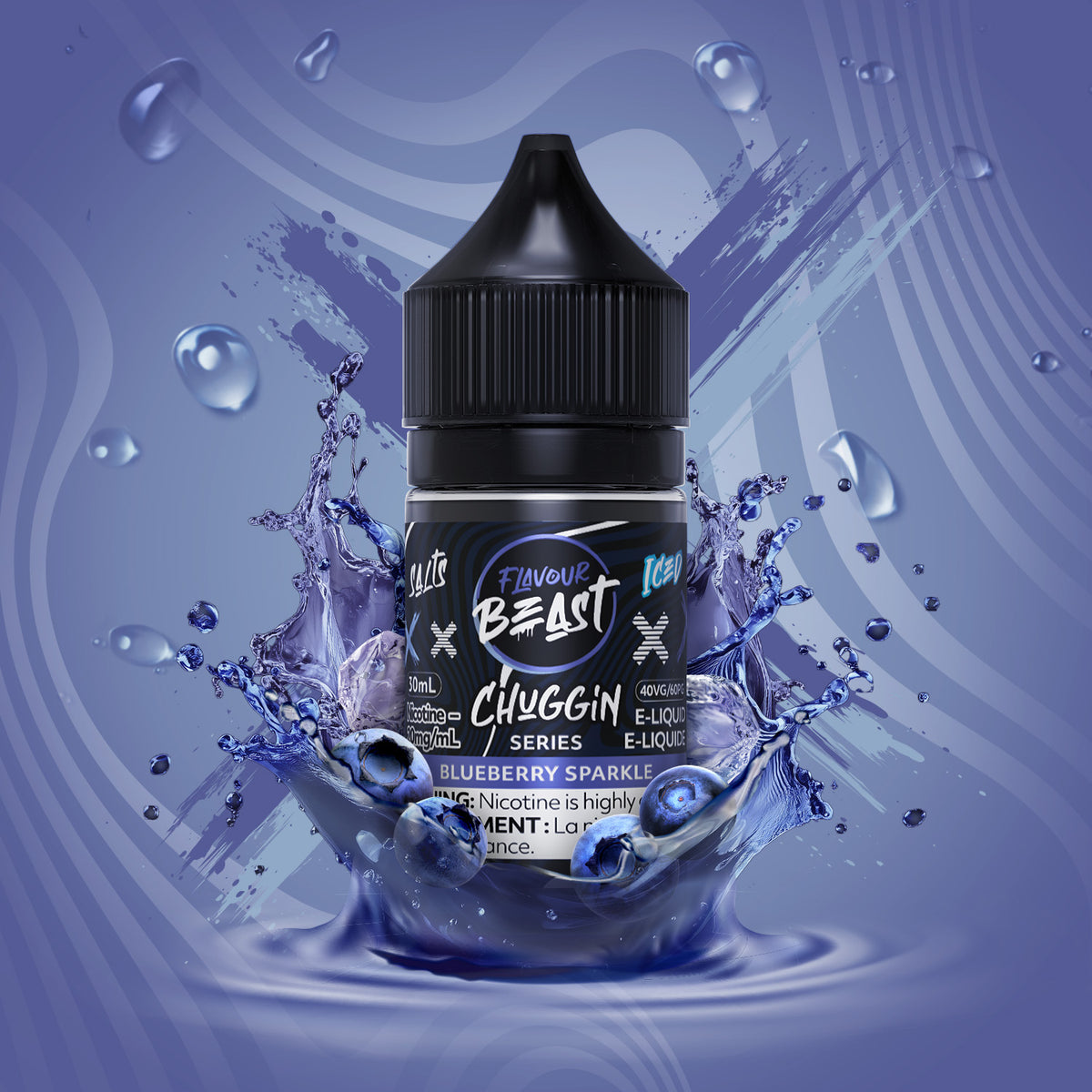 Chuggin E-Liquid - Chuggin Blueberry Sparkle (Iced) (AB)