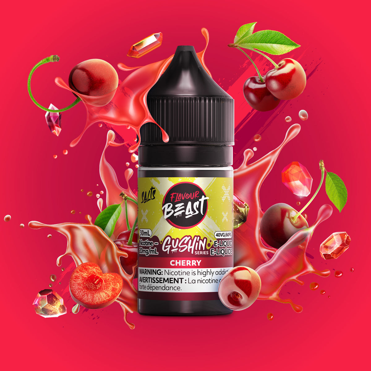 Flavour Beast E-Liquid - GUSHIN Cherry (AB) - 20mg/mL (30mL)