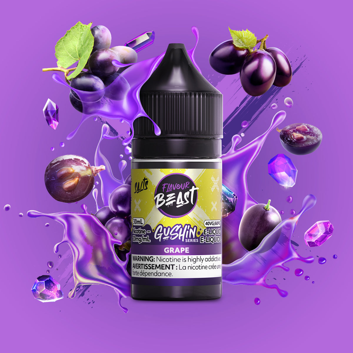 Flavour Beast E-Liquid - GUSHIN Grape (ON)