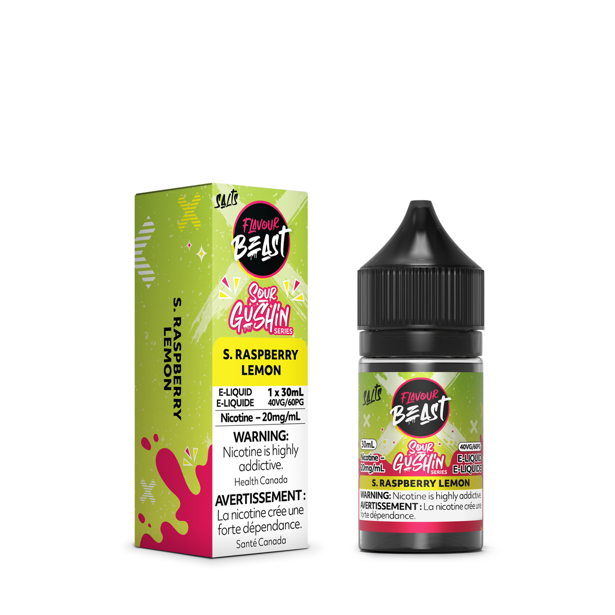 Flavour Beast E-Liquid - SOUR GUSHIN S. Raspberry Lemon (AB)