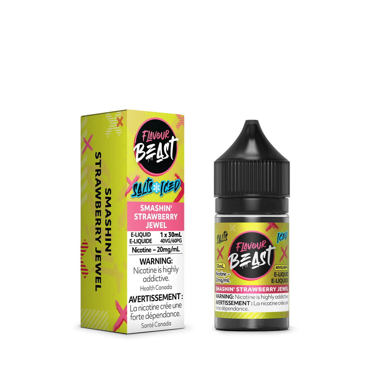 Flavour Beast E-liquid - Smashin' Strawberry Jewel Iced (ON)