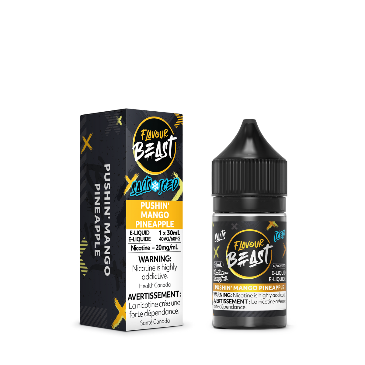 Flavour Beast E-Liquid - Pushin' Mango Pineapple (Iced) (AB)