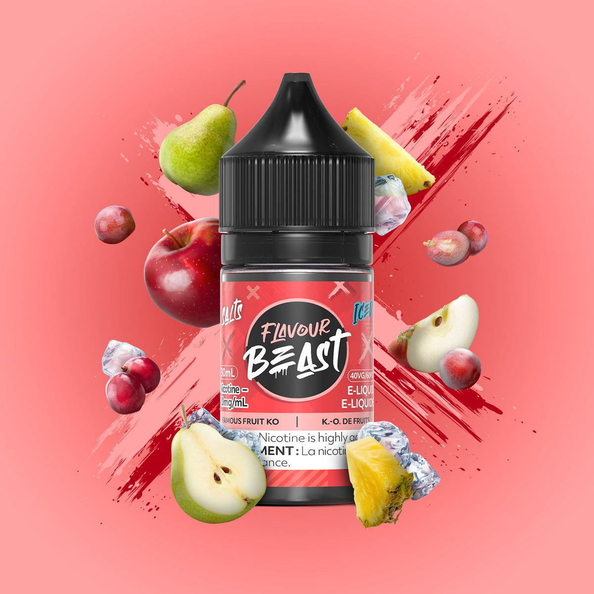 Famous Fruit KO Iced Vape - Flavour Beast E-Liquid - 20mg/mL (30mL)