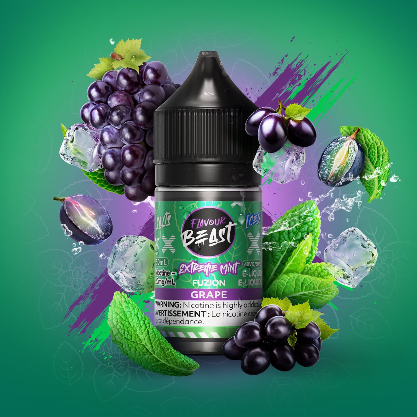 E-Liquid - Extreme Mint Fuzion Grape Iced