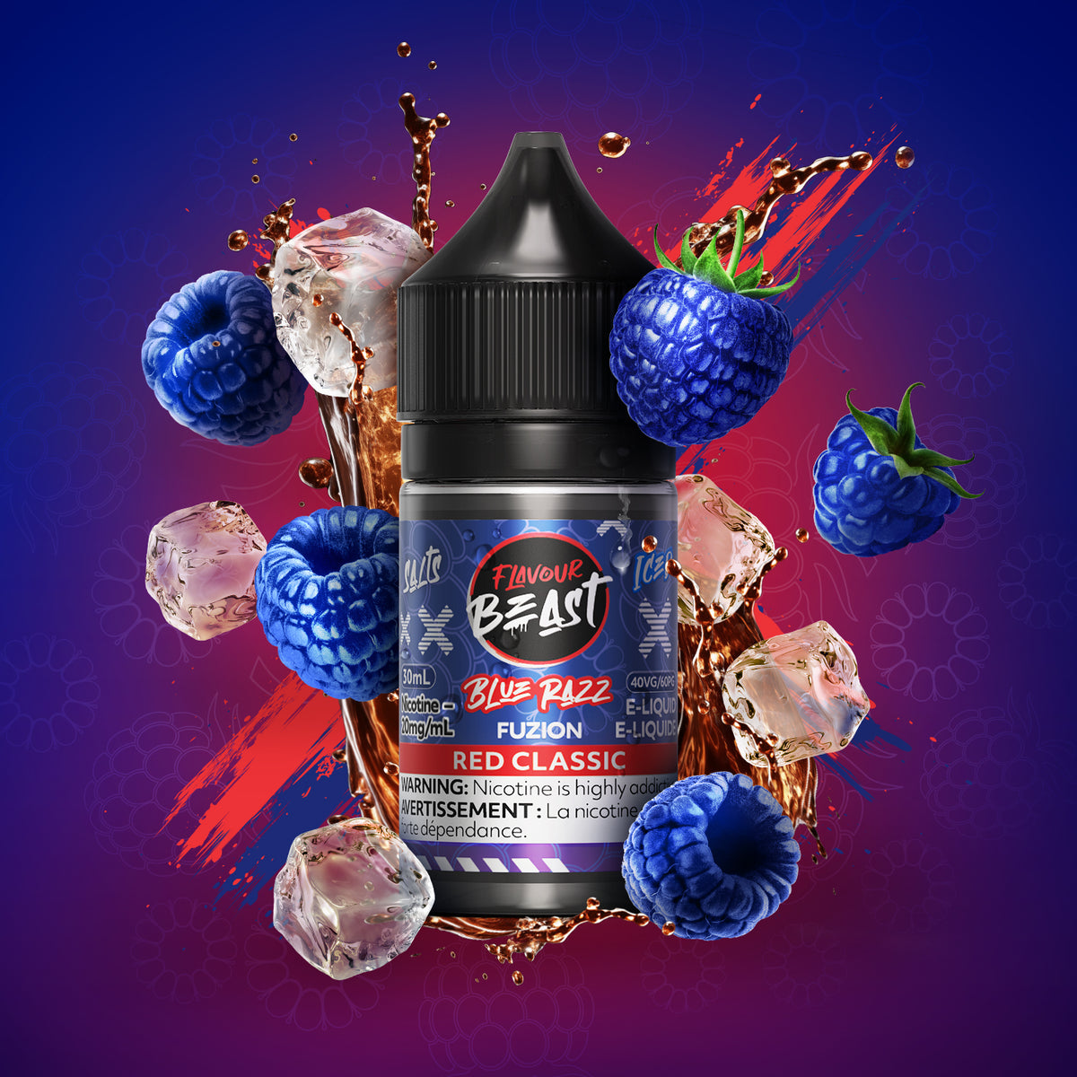 E-Liquid - Blue Razz Fuzion Red Classic Iced