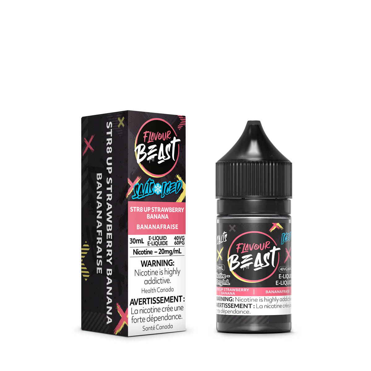 E-Liquid - STR8 UP Strawberry Banana Iced