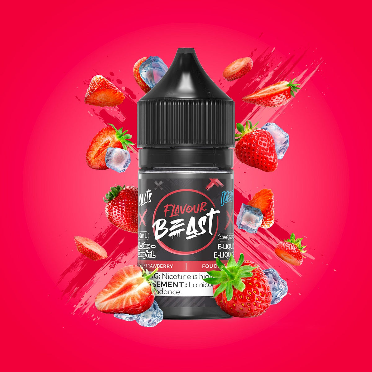 Sic Strawberry Iced Vape - Flavour Beast E-Liquid - 20mg/mL (30mL)