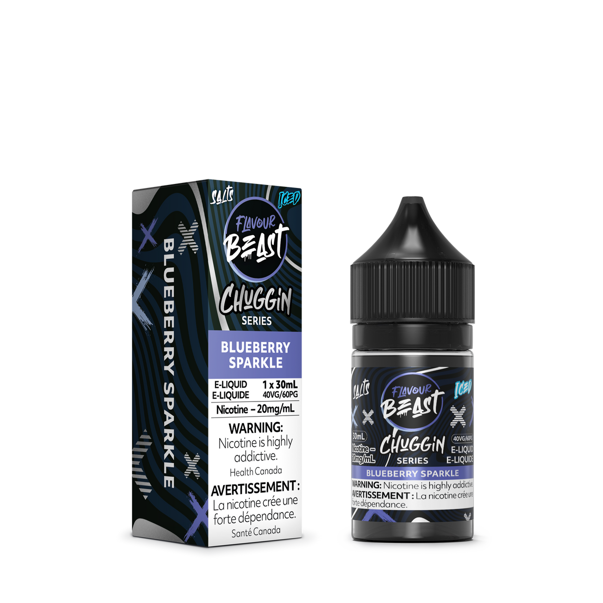 Chuggin E-Liquid - Chuggin Blueberry Sparkle (Iced) (AB)