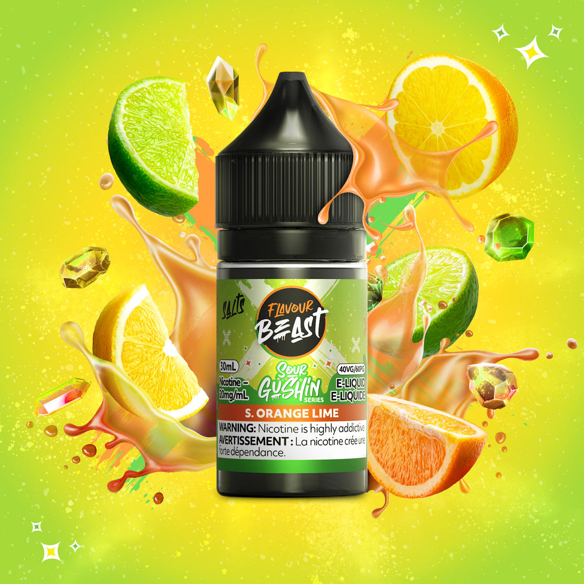 Flavour Beast E-Liquid - SOUR GUSHIN S. Orange Lime