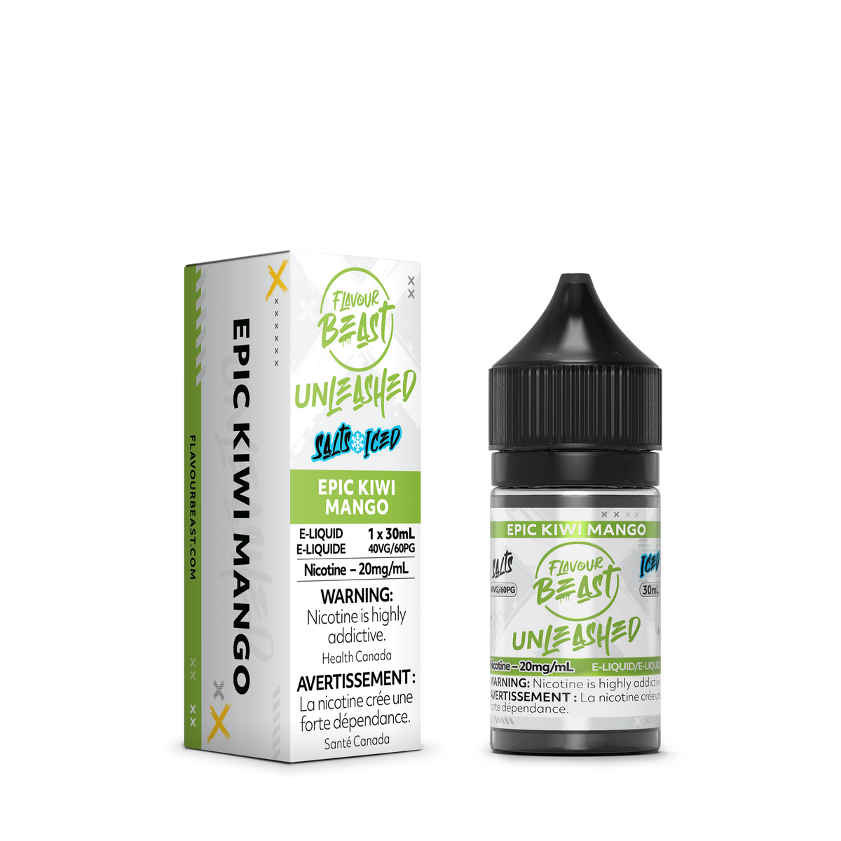 Flavour Beast E-Liquid - Unleashed - Epic Kiwi Mango Iced