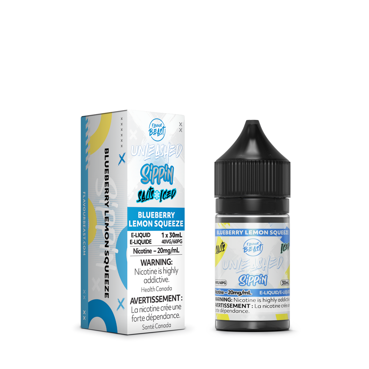 Flavour Beast E-Liquid - Unleashed Sippin - Blueberry Lemon Squeeze