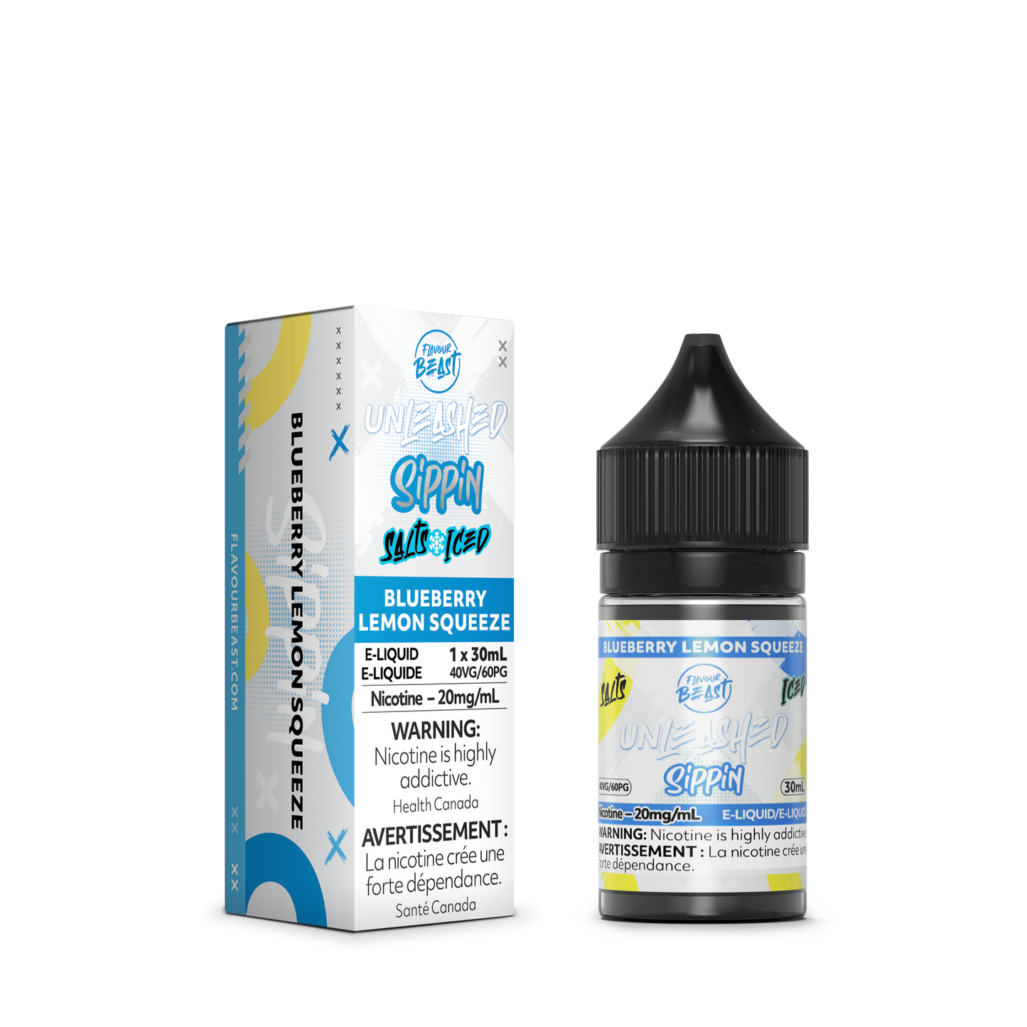 Flavour Beast E-Liquid - Unleashed Sippin - Blueberry Lemon Squeeze