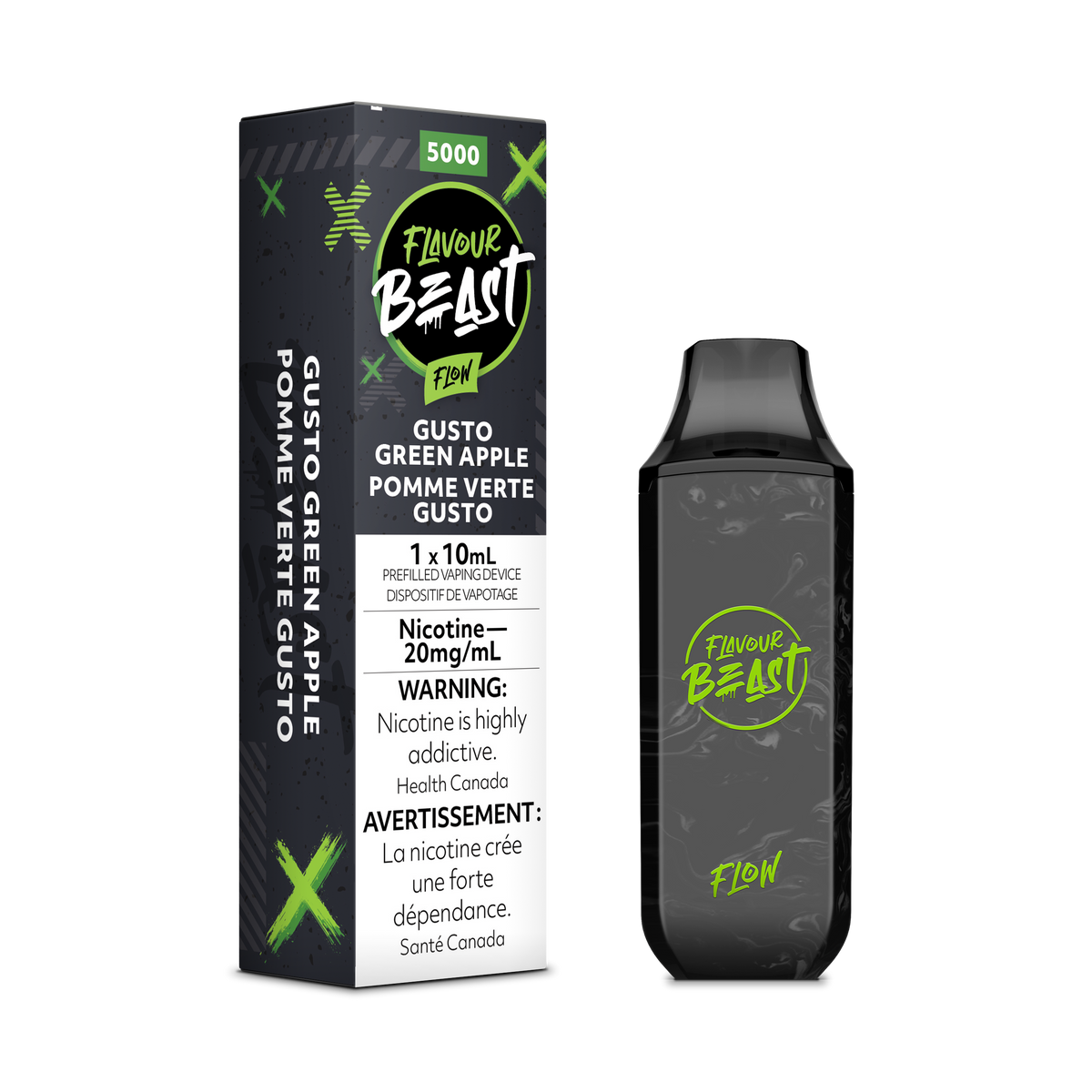 Flavour Beast Flow 5K Disposable - Gusto Green Apple