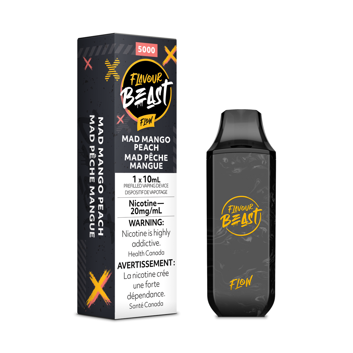 Flavour Beast Flow 5K Disposable - Mad Mango Peach
