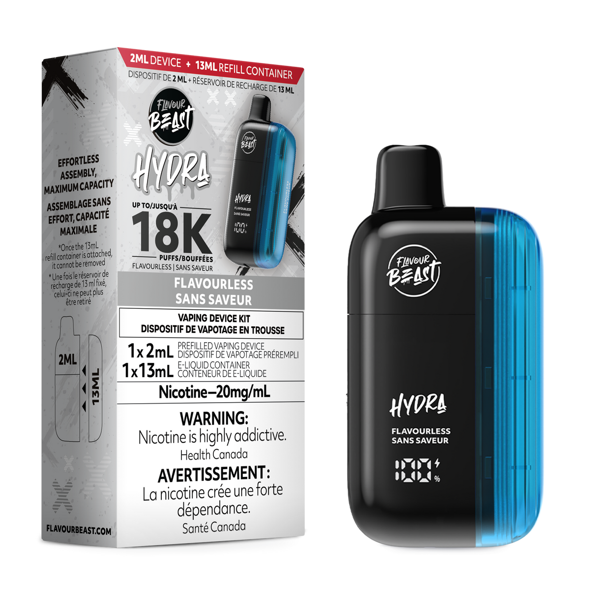 Flavourless - Hydra Disposable Vape Flavour Beast Flavourless - Hydra Disposable Vape Flavour Beast