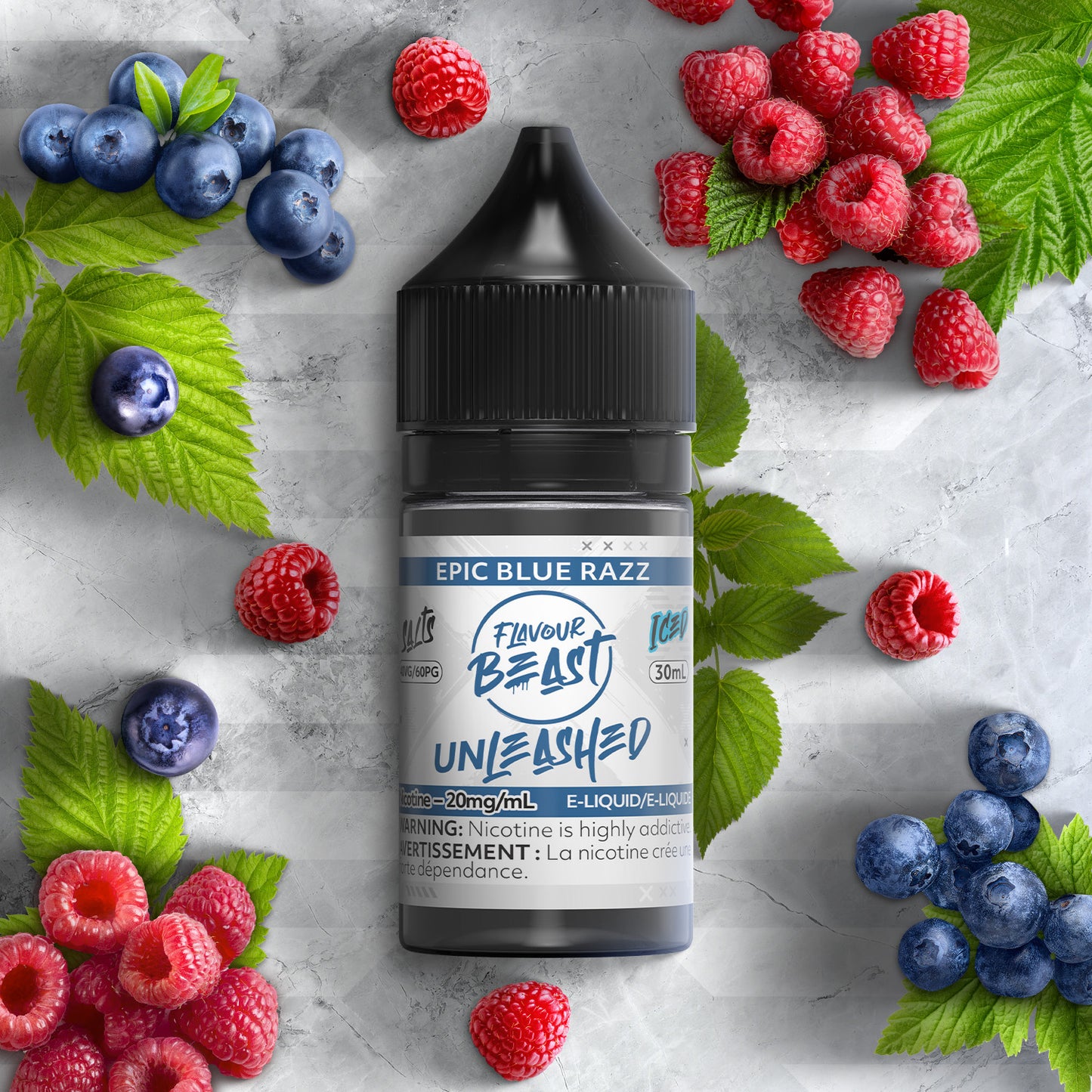 Flavour Beast E-Liquid - Unleashed - Epic Blue Razz
