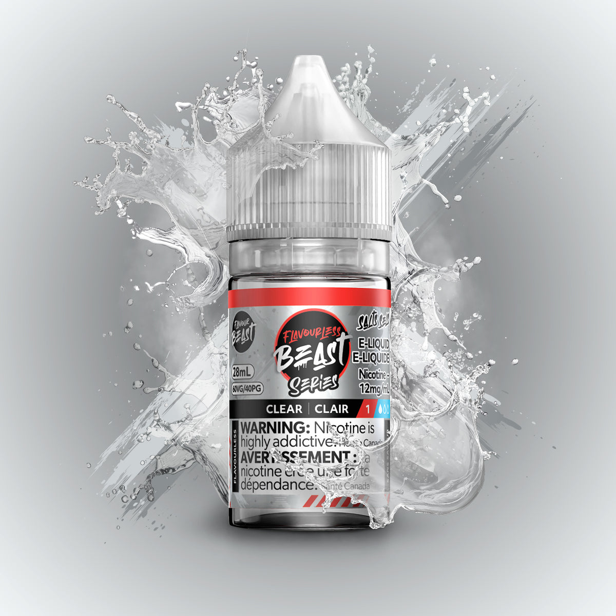 Flavourless Clear - Flavourless E-Liquid Canada - 12mg/mL (28mL)