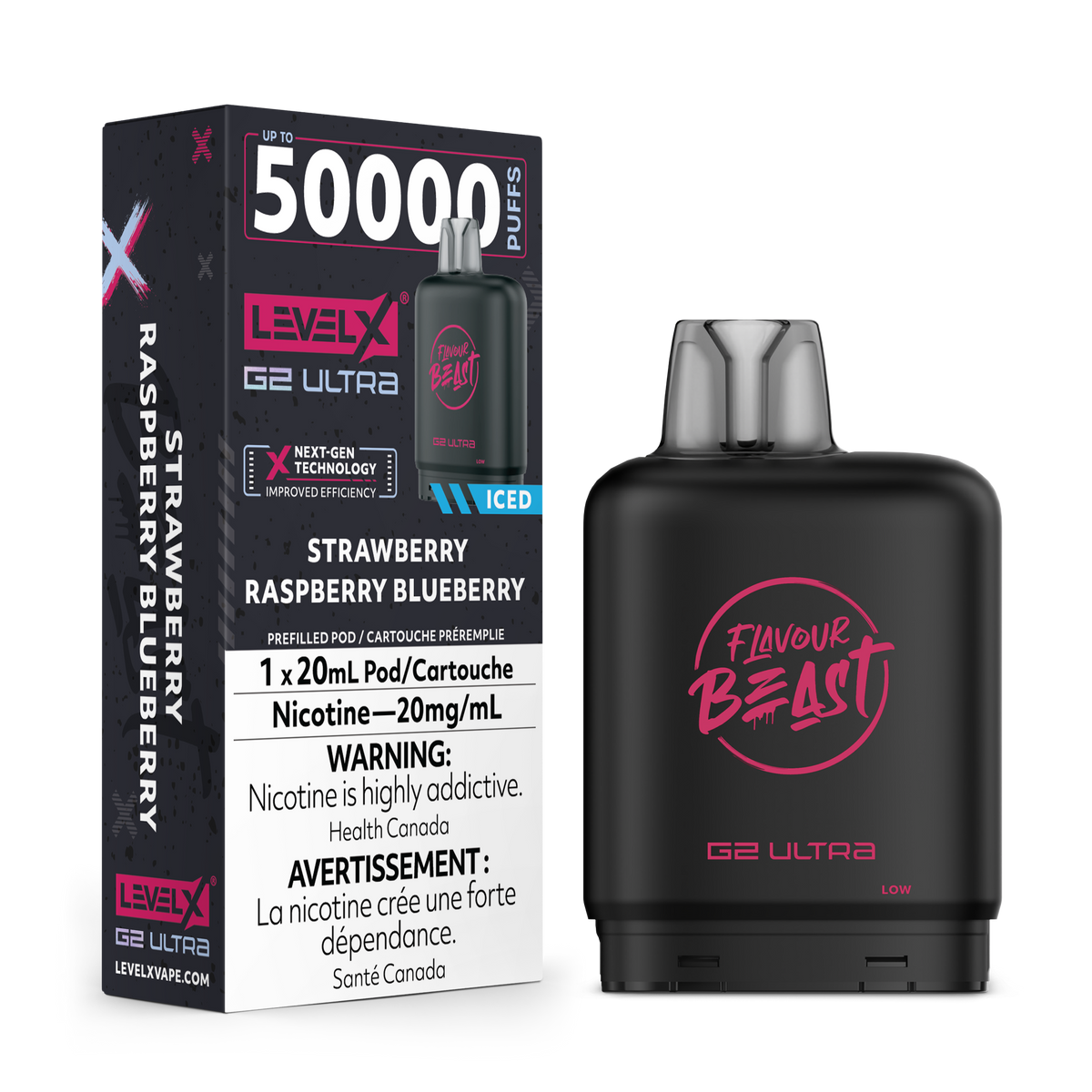 Level X G2 Ultra Pod - Strawberry Raspberry Blueberry (Iced) (MB)