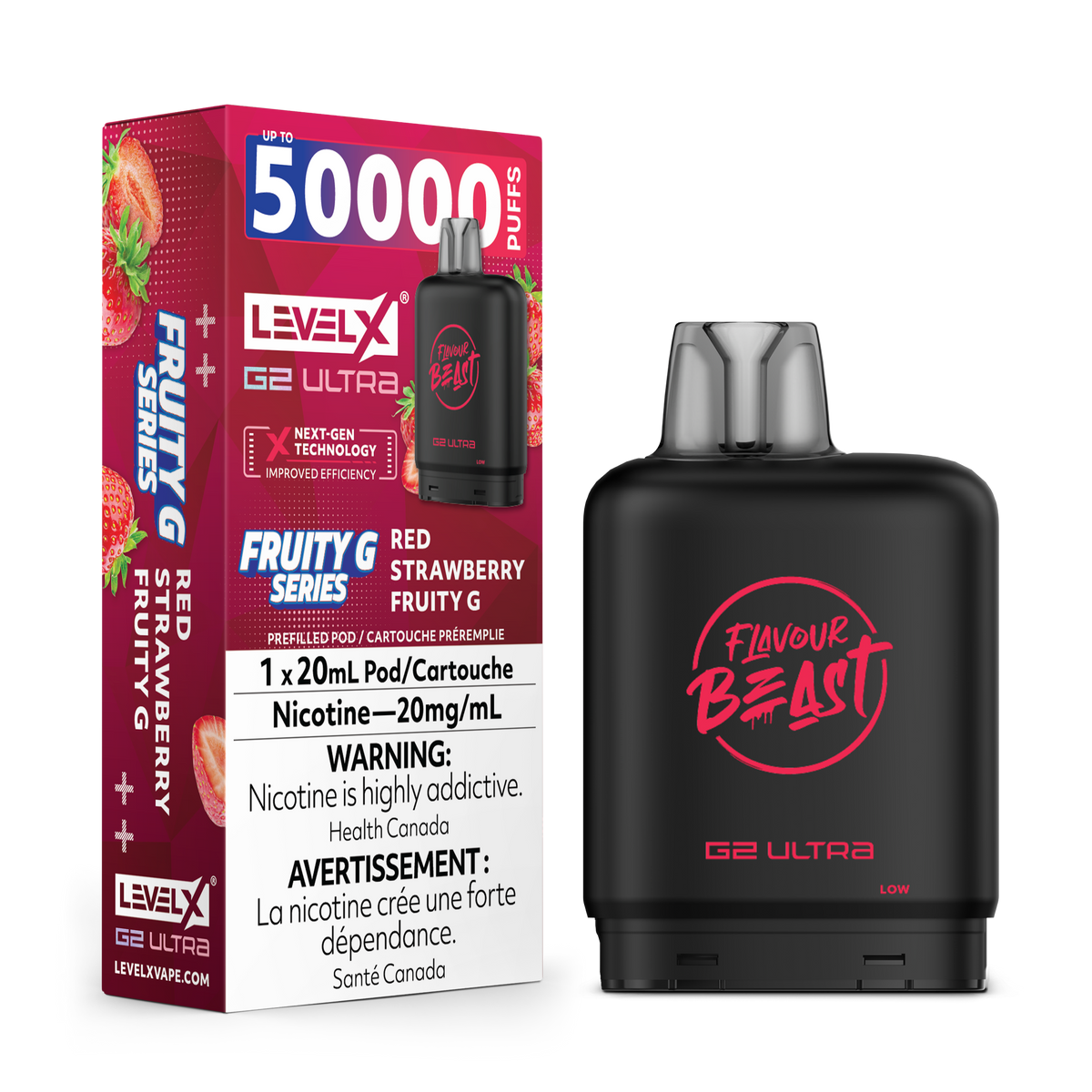 Level X G2 Ultra Pod - Red Strawberry Fruity G