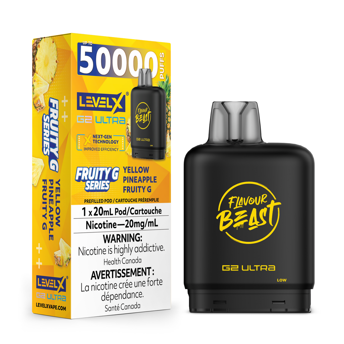 Level X G2 Ultra Pod - Yellow Pineapple Fruity G