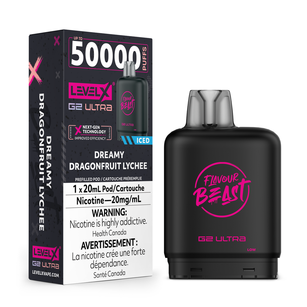 Level X G2 Ultra Pod - Dreamy Dragonfruit Lychee Iced