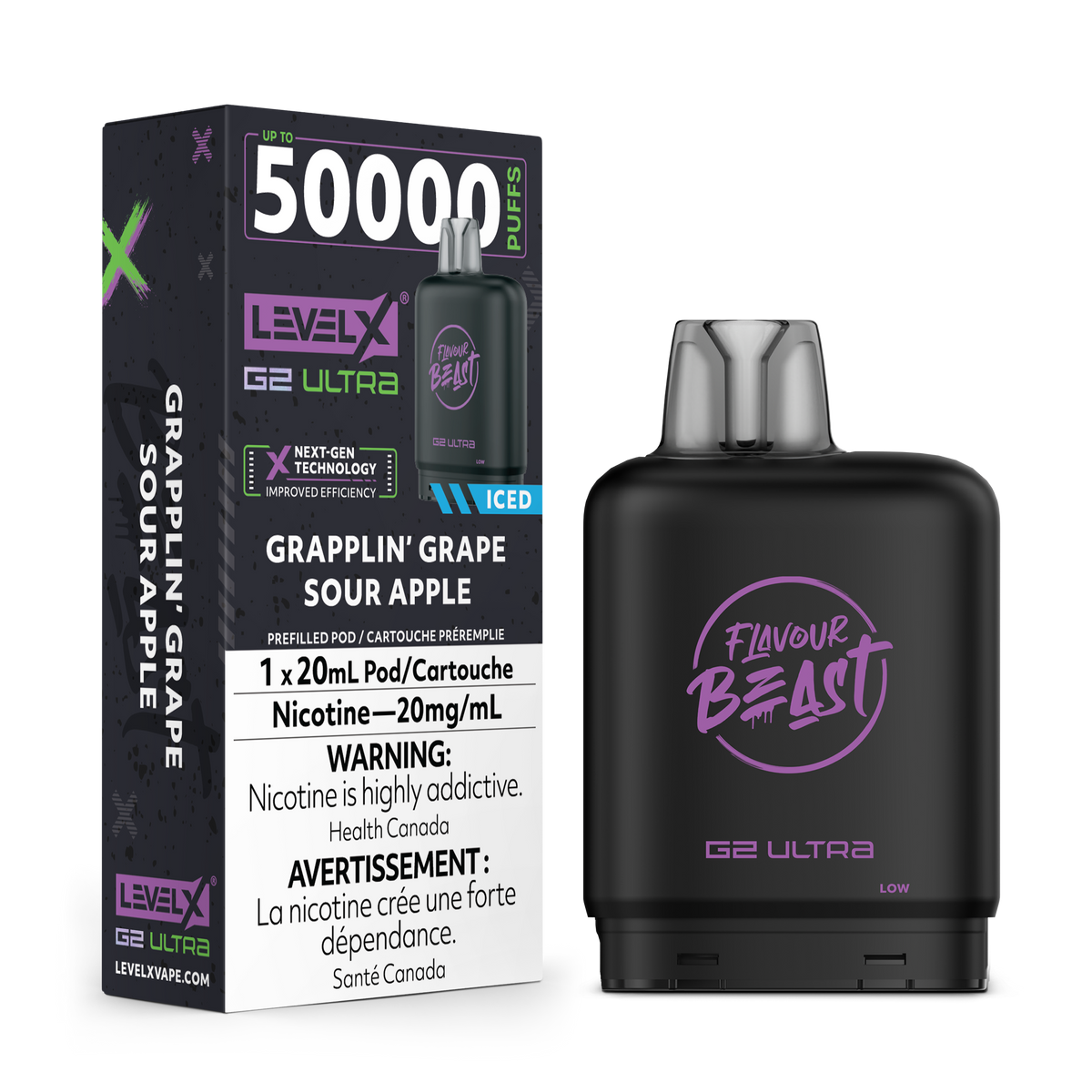 Level X G2 Ultra Pod - Grapplin’ Grape Sour Apple Iced