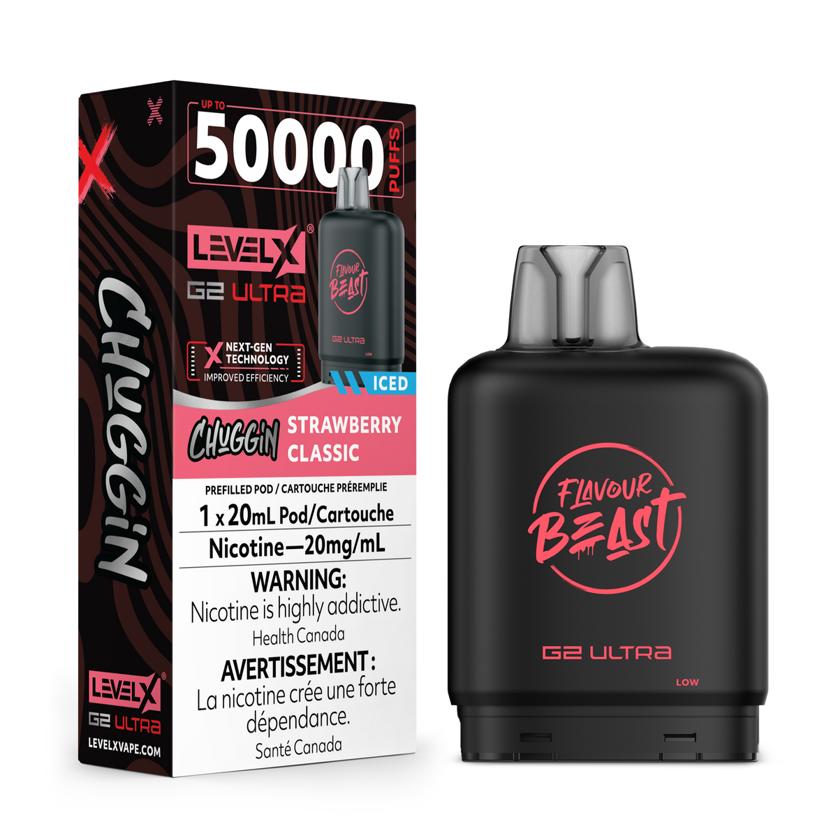 Buy Level X G2 Ultra Pod -  Chuggin' Strawberry Classic Online