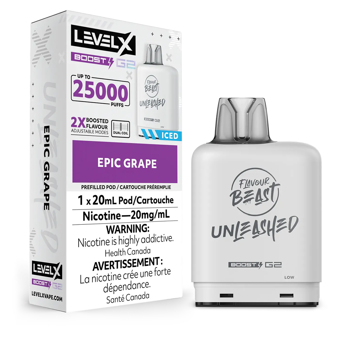 Level X Flavour Beast Boost G2 Pod - Unleashed Epic Grape 