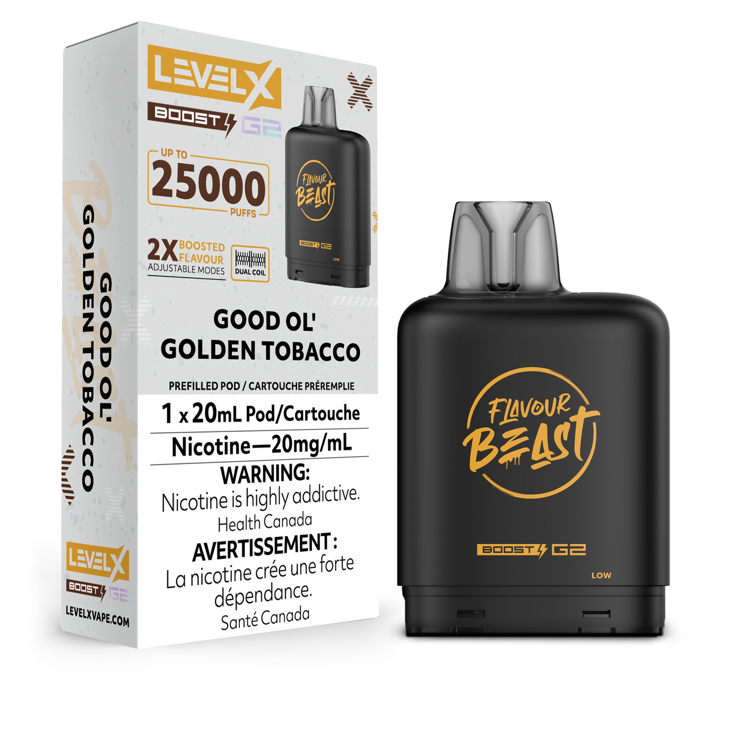 Level X Boost G2 Pod - Good Ol' Golden Tobacco