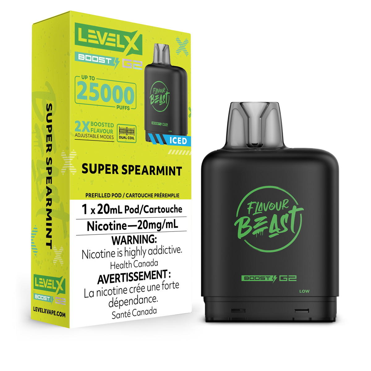 Level X Flavour Beast Boost G2 Pod - Super Spearmint