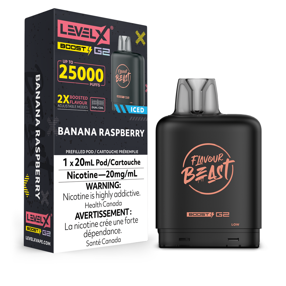 Level X Boost G2 Pod - Banana Raspberry (Iced)