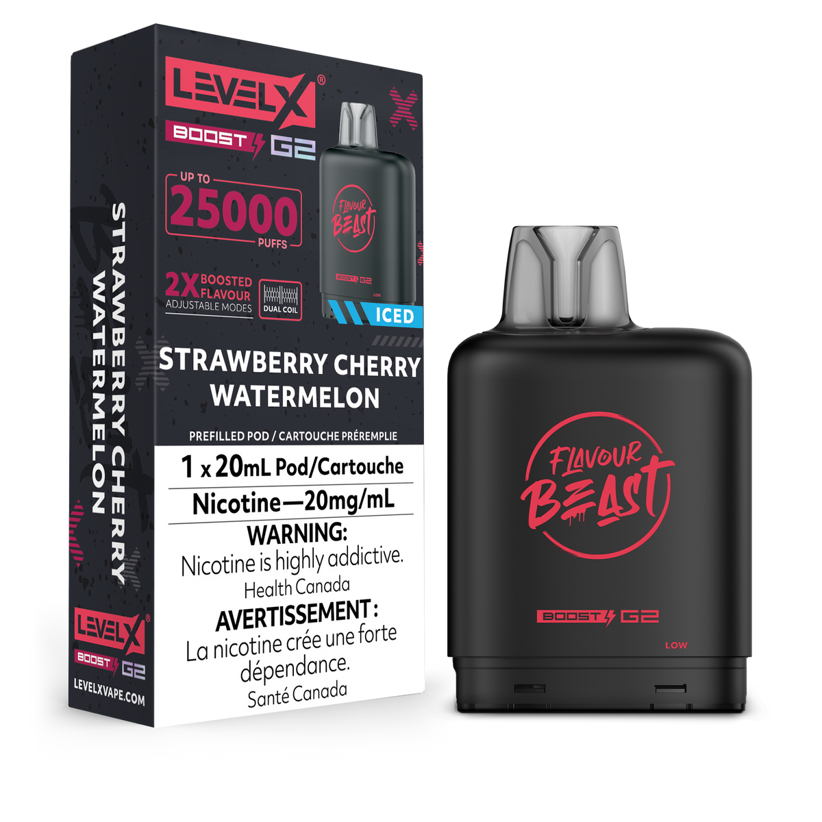 Level X Boost G2 Pod - Strawberry Cherry Watermelon (Iced) (AB)