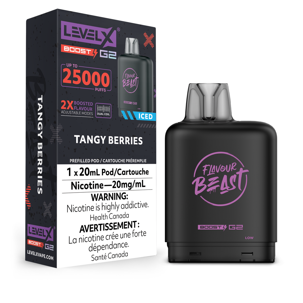 Level X Boost G2 Pod - Tangy Berries (Iced) (MB)