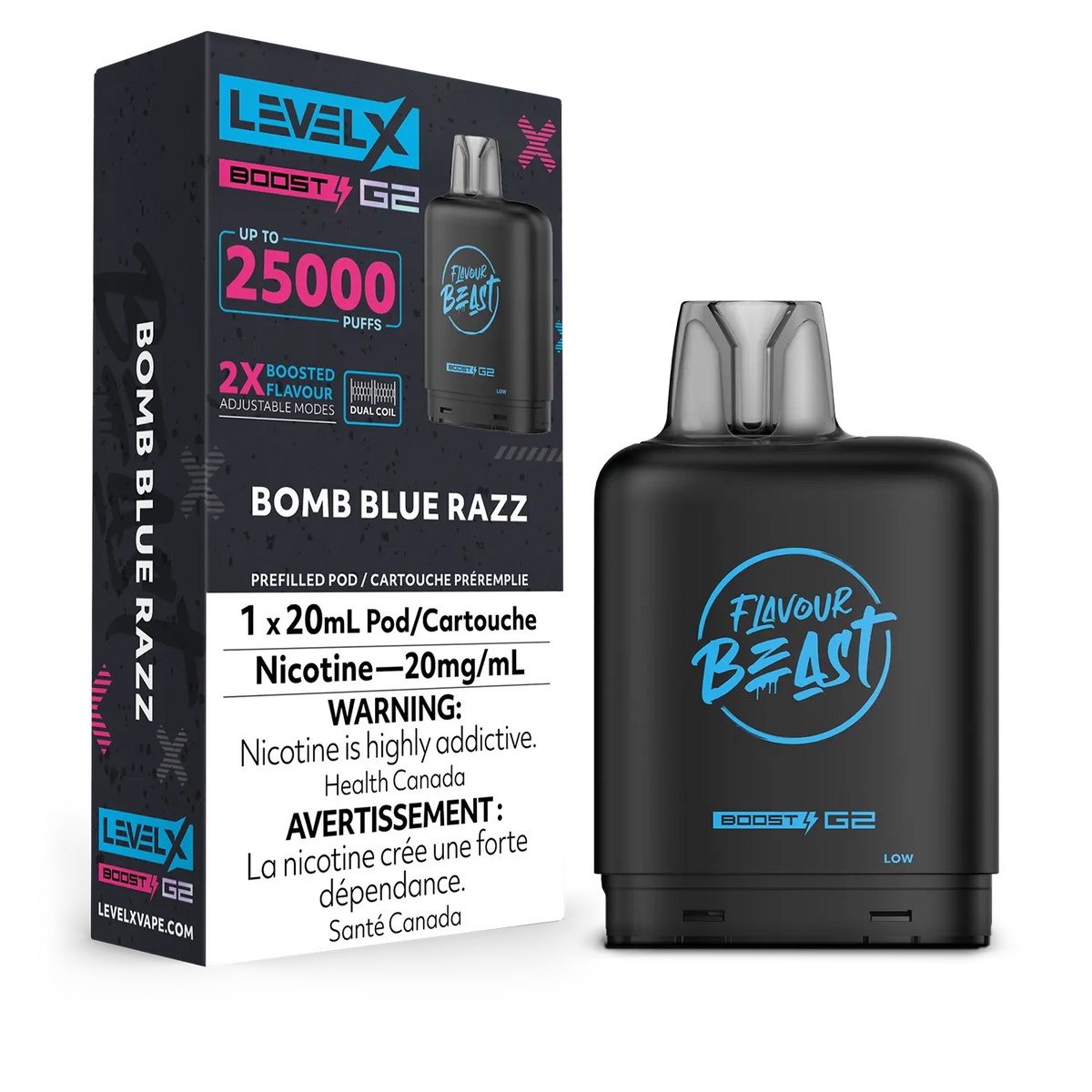 Level X Boost G2 Pod - Bomb Blue Razz (AB)