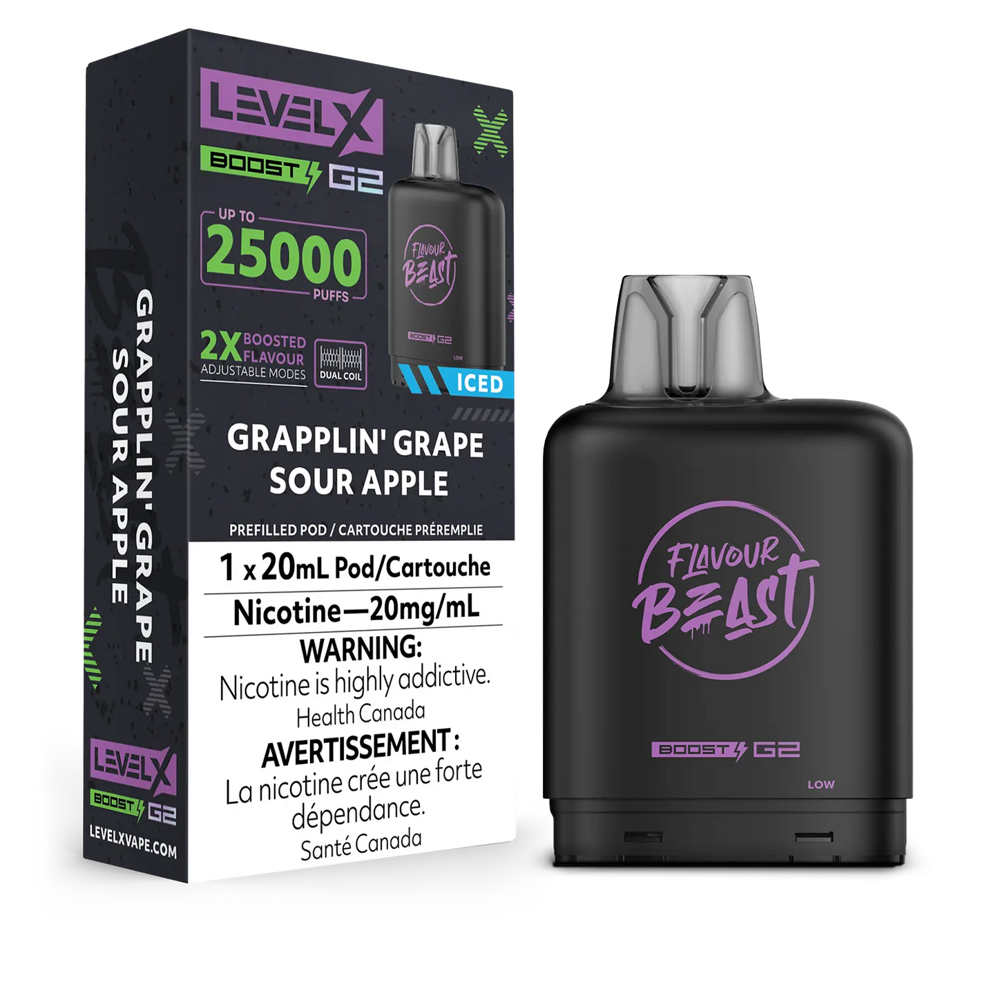 Level X Boost G2 Pod - Grapplin' Grape Sour Apple Iced