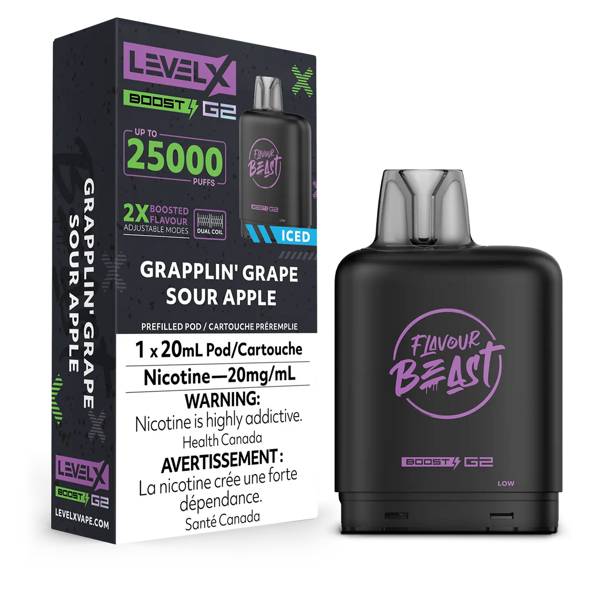 Level X Boost G2 Pod - Grapplin' Grape Sour Apple Iced (AB)