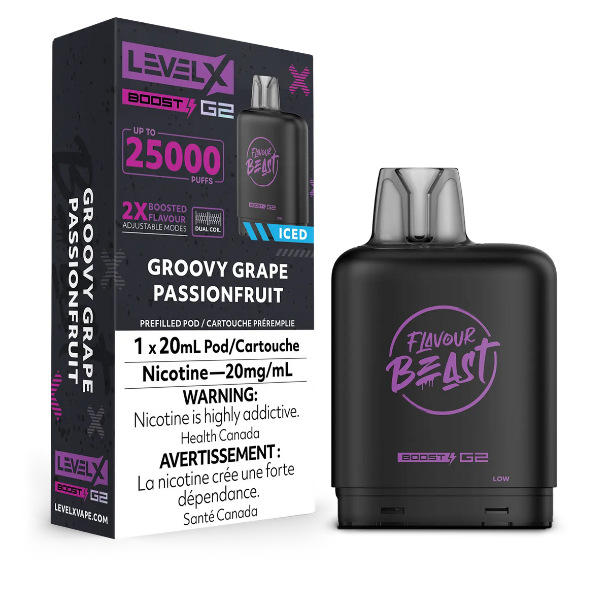 Level X Boost G2 Pod - Groovy Grape Passionfruit Iced (AB)