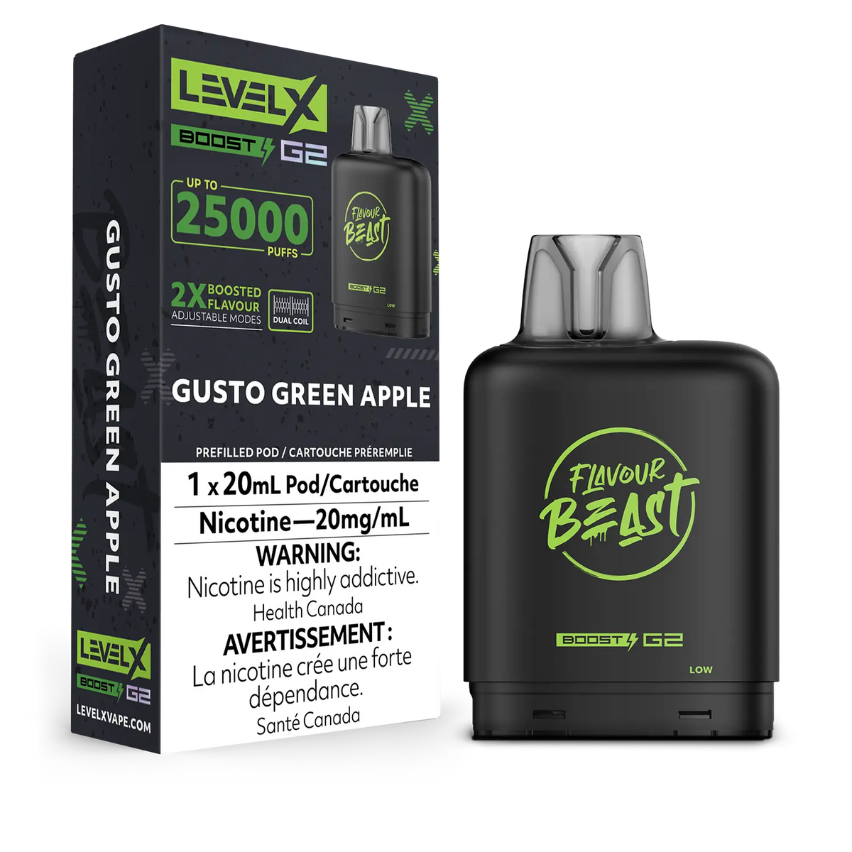 Level X Boost G2 Pod - Gusto Green Apple (MB)