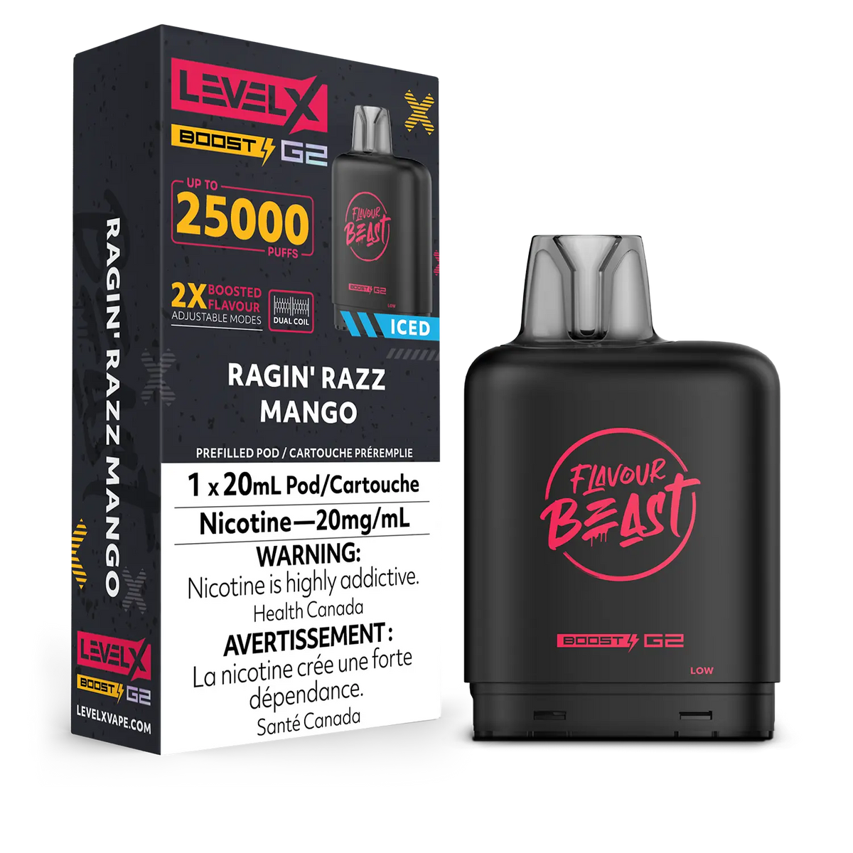 Level X Boost G2 Pod - Ragin' Razz Mango Iced (AB)
