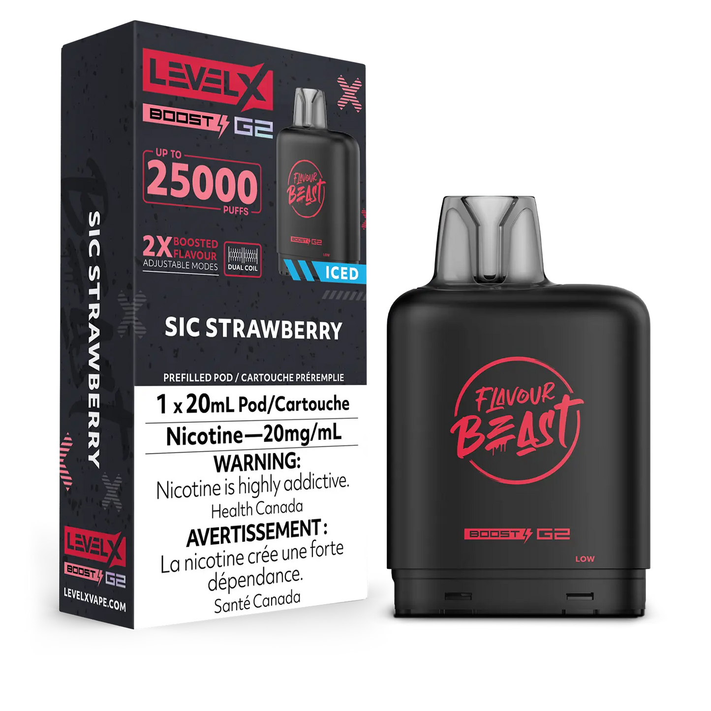 Level X Boost G2 Pod - Sic Strawberry Iced