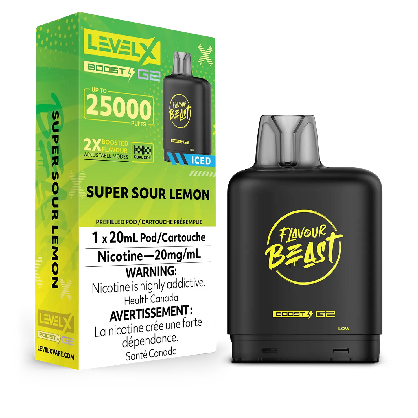 Level X Boost G2 Pod - Super Sour Lemon Iced